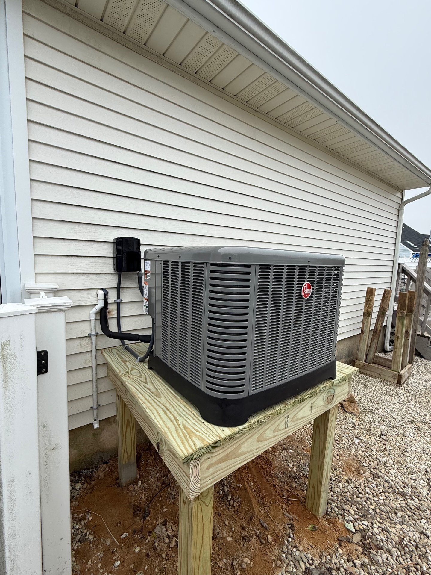 Rheem Condenser on Custom Stand