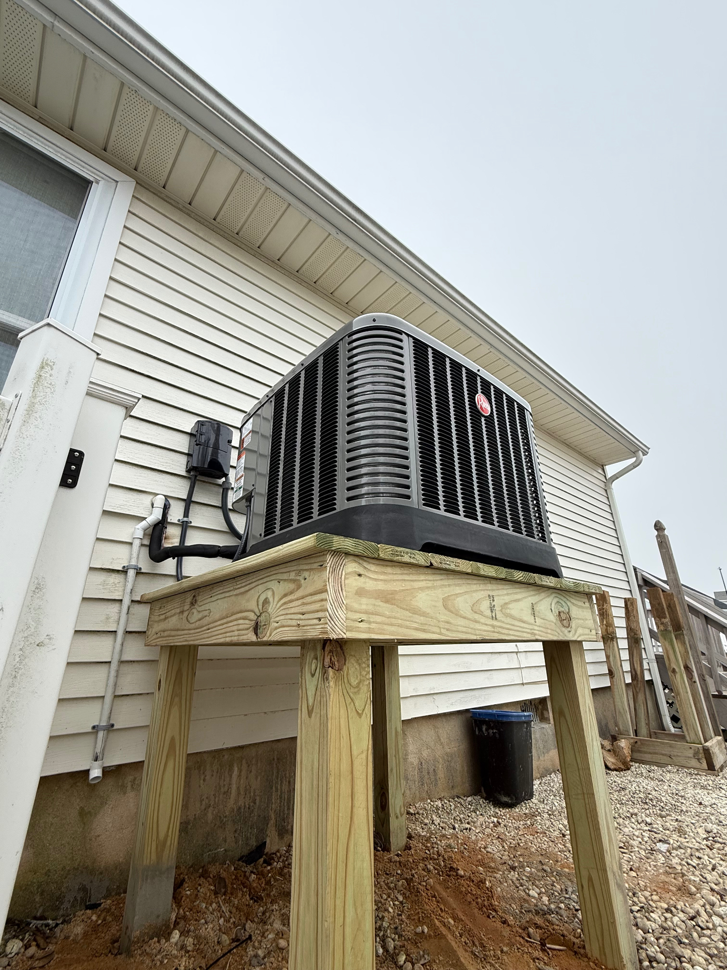 Rheem Condenser on Elevated Platform